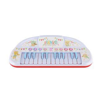 Piánko zvířátka plast 35cm pro nejmenší na baterie se zvukem v krabici 43x24x9cm