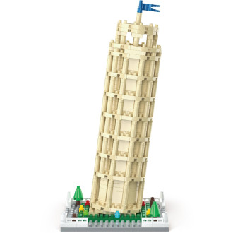 Stavebnice mini KOCO Věž v Pise plast 548 ks v krabičce 13x16,5x7cm
