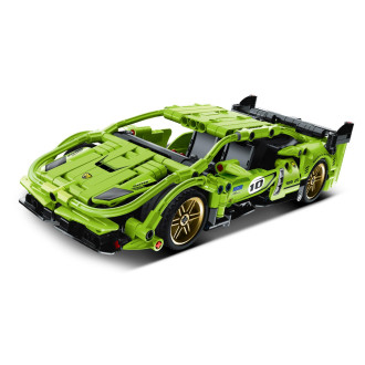 Stavebnice iM.MASTER auto sportovní plast 457 dílků na zpětné natažení v krabici 31x23x6,5cm