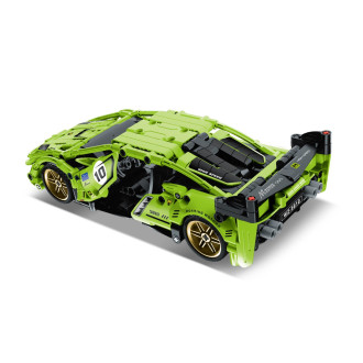 Stavebnice iM.MASTER auto sportovní plast 457 dílků na zpětné natažení v krabici 31x23x6,5cm