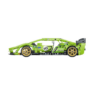 Stavebnice iM.MASTER auto sportovní plast 457 dílků na zpětné natažení v krabici 31x23x6,5cm