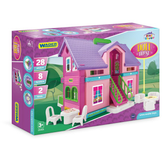 Domeček pro panenky na hraní plast 37x30cm v krabici Wader
