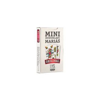 Mariáš MINI dvouhlavý společenská hra karty 32ks v papírové krabičce 5x7cm