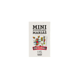 Mariáš MINI dvouhlavý společenská hra karty 32ks v papírové krabičce 5x7cm