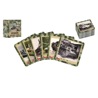 Pexeso Military Tanky společenská hra 80 kartiček v krabičce