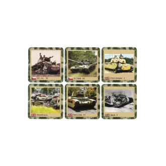 Pexeso Military Tanky společenská hra 80 kartiček v krabičce