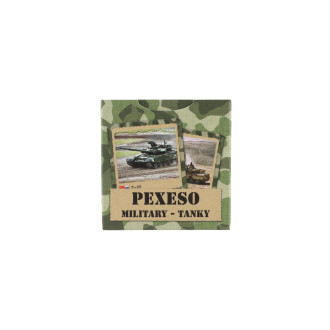 Pexeso Military Tanky společenská hra 80 kartiček v krabičce
