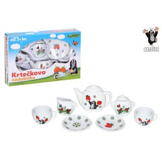 Nádobí - čajový set Krtek porcelán 9 ks v krabičce 17x12x4cm