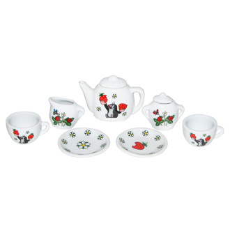 Nádobí - čajový set Krtek porcelán 9 ks v krabičce 17x12x4cm
