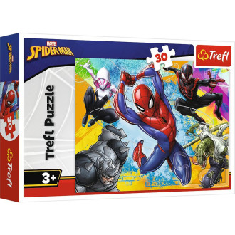 Puzzle Spiderman 27x20cm 30 dílků v krabičce 21x14x4cm