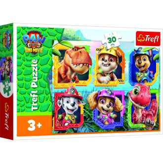 Puzzle Tlapková patrola/Paw Patrol Dino Movie: Dinosauří ostrov 27x20cm 30dílků v krabičce 21x14x4cm