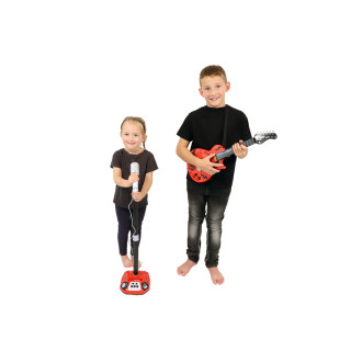 Mikrofon karaoke ROCK STAR plast na baterie se světlem se zvukem v krabici 23x45x8cm