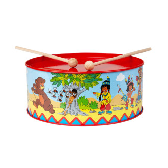 Bubínek indiáni kov průměr 20cm výška 9cm bez popruhu