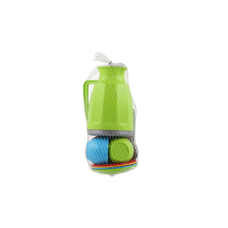 Sada nádobí na čaj plast 13ks v síťce 11x20x11cm 12m+