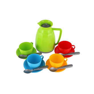 Sada nádobí na čaj plast 13ks v síťce 11x20x11cm 12m+