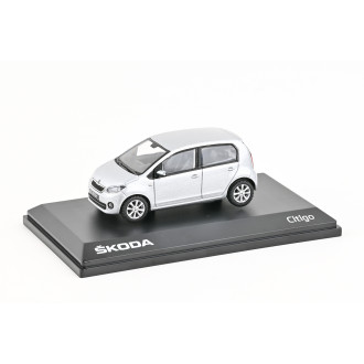 Abrex Škoda Citigo 5dveřové (2012) Stříbrná Brilliant Metalíza 1:43