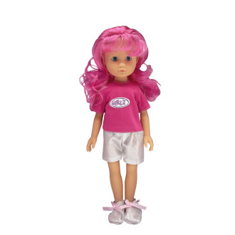 Alltoys panenka Bambolina, růžové vlasy, 35 cm