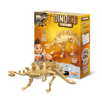 BUKI DinoDIG Stegosaurus vykopávka s kostrou a fosílií
