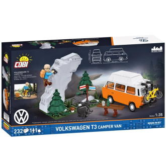 Cobi 24638 Volkswagen T3 Camper Van, 1:35, 232 kostek