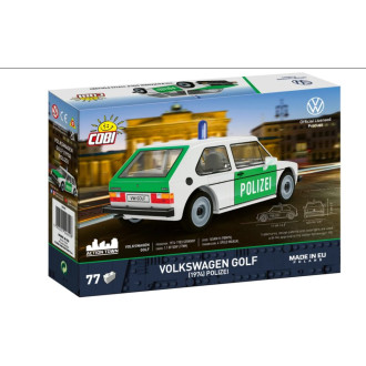 Cobi 24642 Volkswagen Golf (1974) Polizei, 1:35, 77 kostek