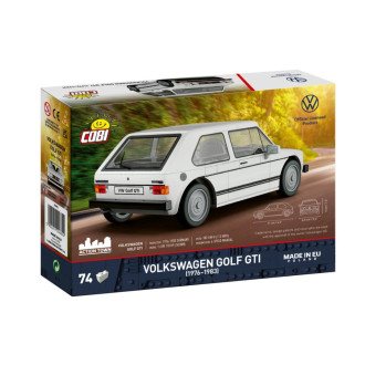 COBI-24662 Volkswagen Golf GTI bílý, 1:35, 74 kostek