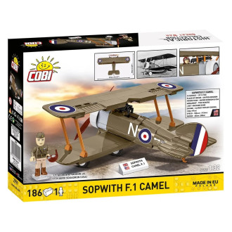 Cobi 2999 Great War SOPWITH F.1 CAMEL, 1:32, 186 kostek, 1 f