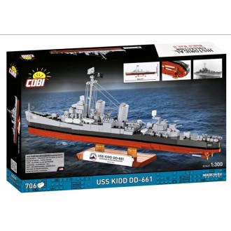 Cobi 4866 USS KIDD DD-661, 1:300, 706 kostek