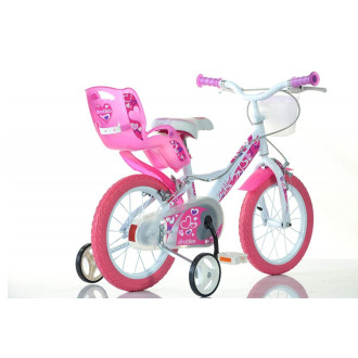 Dino Bikes Dětské kolo Little Heart 14" bílé