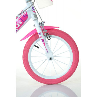 Dino Bikes Dětské kolo Little Heart 14" bílé