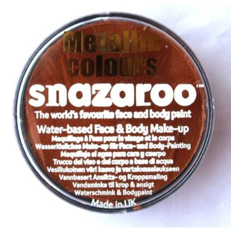 Metalická barva na obličej Snazaroo 18ml. - Měděná