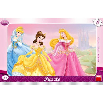 Dino deskové puzzle Princezny - 15 dílků