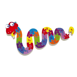 Small Foot Dřevěné puzzle Abeceda Had