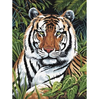 Royal Langnickel Malování obrázků podle čísel - Tygr v trávě,  22x30 cm