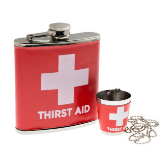 Dárková placatka Thirst Aid, První pomoc