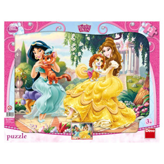 Dino deskové puzzle s tvary Princezny a mazlíčci