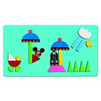 Detoa Magnetické puzzle Krtek na cestách