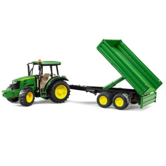 Bruder 2108 Traktor John Deere 5115M a vlečkou