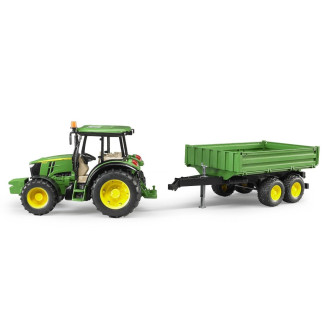 Bruder 2108 Traktor John Deere 5115M a vlečkou
