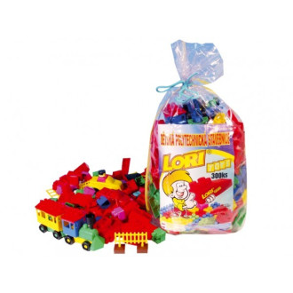 Stavebnice LORI 300 plast 300ks v pytli 30x35x20cm