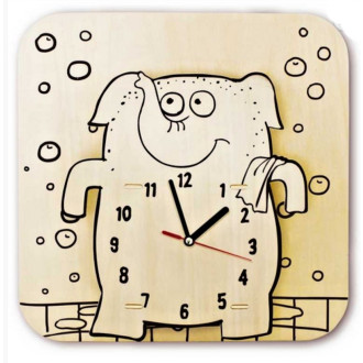 RoboTime 3D dřevěné puzzle - Hodiny Slon
