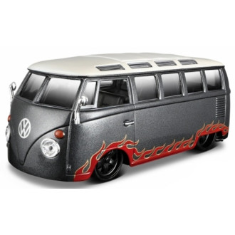 Maisto Volkswagen Van Samba Šedý 1:24