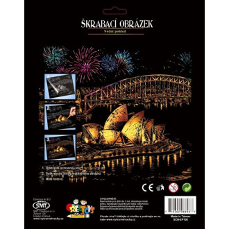 ArtLover škrabací obrázek  zlatý - Noční výhled Sydney