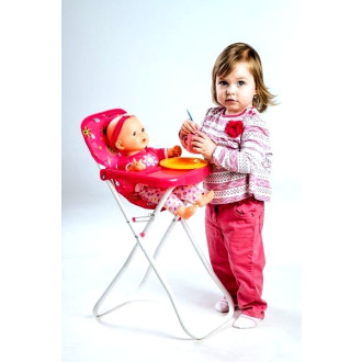 Teddies Židlička pro panenky růžová, vysoká 60 cm