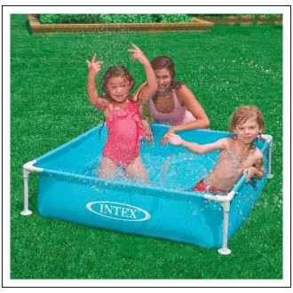 Intex skládací modrý mini bazén 122x122x30 cm