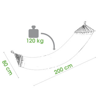 Sedco houpací síť NYLON PARACHUT tyrkysová-černá 120 kg