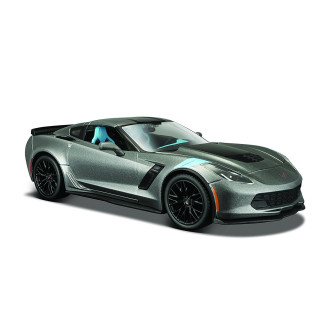 Maisto Corvette Grand Sport 2017, metal šedá, 1:24