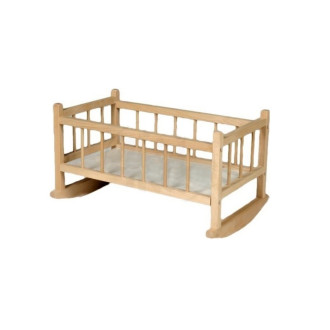 Dřevěná kolébka pro panenky, Přírodní