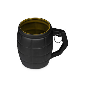 Granátový hrnek s pojistkou, Černý 450 ml.