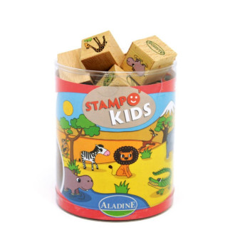 Aladine dětské dřevěné razítka StampoKids, Zoo