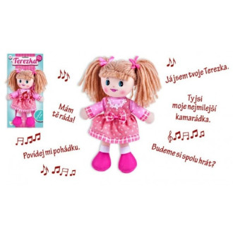 Teddies Hadrová panenka Terezka mluvící česky, 30 cm